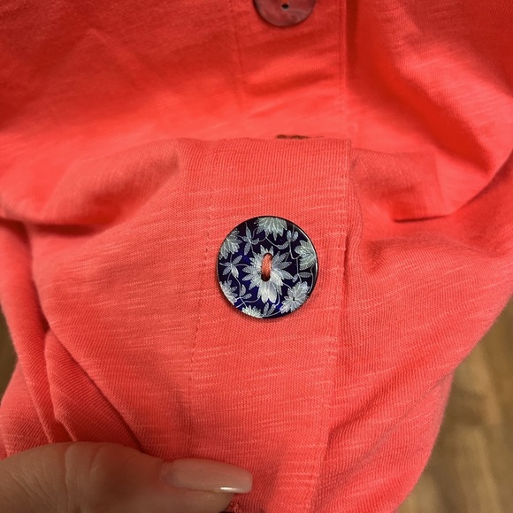 NWT Soft Surroundings Coral Shirt Dress with Pockets - Picture 4 of 11
